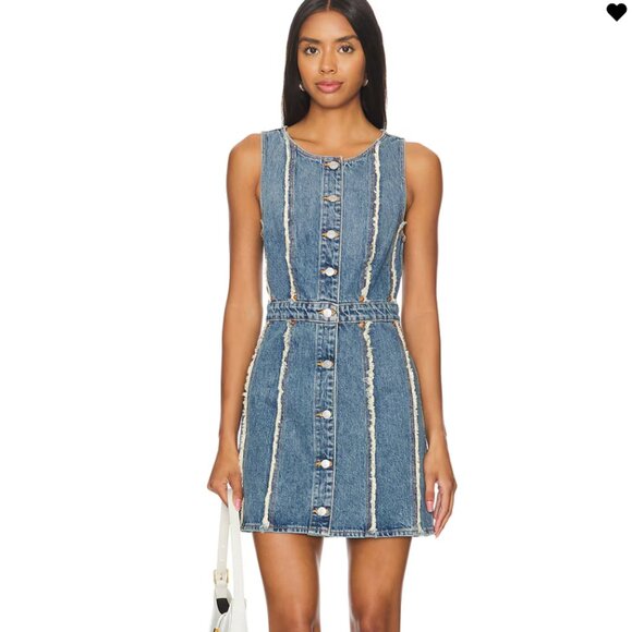 RE/DONE Denim Fray Dress - Picture 4 of 15